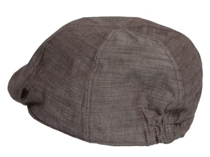 TOP HEADWEAR Mens Linen Ivy Cap - Summer Newsboy Flat Hat - color: Black, size: Small-Medium