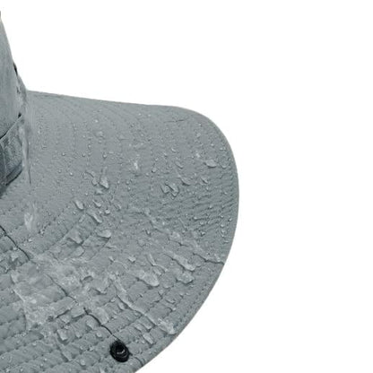 Waterproof Fishing Hat 12CM Wide Brim Sun Hat for Women Mens Packable Bucket hat- UPF 50 for Outdoor Gardening Beach Hats - color: Light Gray
