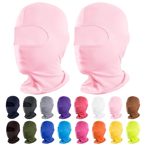 Pukavt 1-6 Pack Balaclava Face Mask, Ski Mask for Men Women - color: Light Pink-2pk