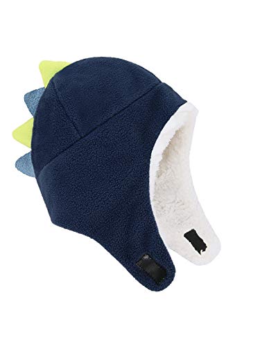 Baby Winter Hat and Mitten Set with Warm Sherpa-Fleece for Toddler & Infant - color: R1 Navy, size: 2-4T