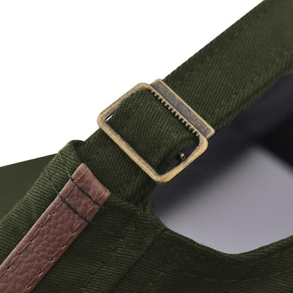 Cadet Army Cap for Men Women Military Adjustable Unisex Flat Top Hat - color: Army Green