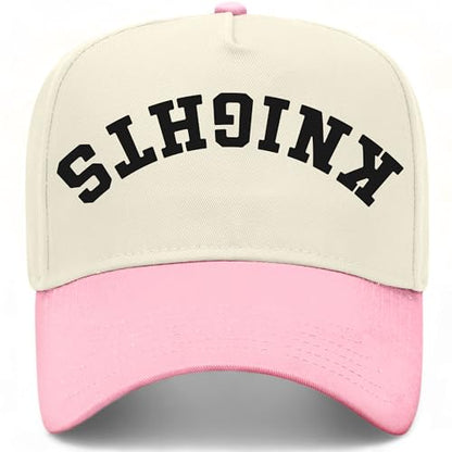 BROTHER TRUCKERS Knights Upside Down Hat - color: Pink/Natural