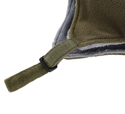 Connectyle Men's Fleece Thermal Skull Cap Warm Winter Hat with Ear Flaps Trapper Hat Outdoor Cold Weather Hat - color: Army Green