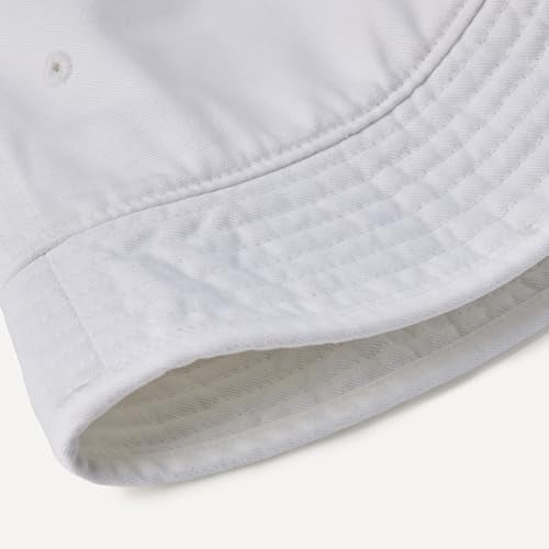 Amazon Essentials Men's Washed Cotton Canvas Bucket Hat - color: White, size: Small-Medium
