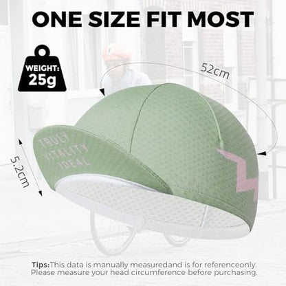 ROCKBROS Women Cycling Cap with Sun Visor Cooling Skull Cap Helmet Liner - color: Green