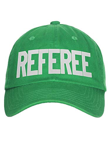 Classic Referee Hat Premium Cotton Low Profile Unstructured Adjustable Strapback - color: Green White