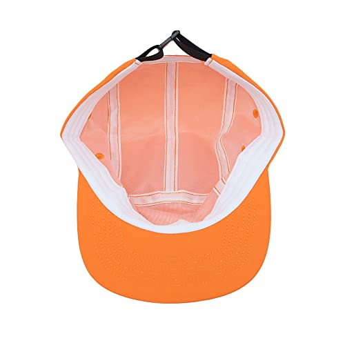WITHMOONS Low Profile 5 Panel Hat Cap Waterproof Golf Camp Fishing Lightweight Jockey Flat Bill YZ20114 - color: Orange, size: Large
