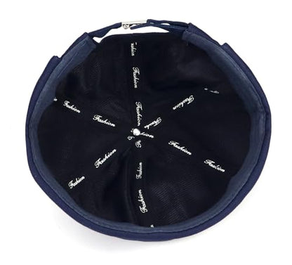 DIYDECAL 3 Pack Mens Brimless Skullcap Sailor Docker Cap Rolled Cuff Retro Beanie Hat - color: Navy Blue
