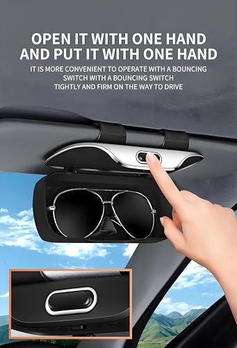 Sunglass Holder for Car Visor Clip,Car Sunglass Holder,Glass holder for Car - color: Gray