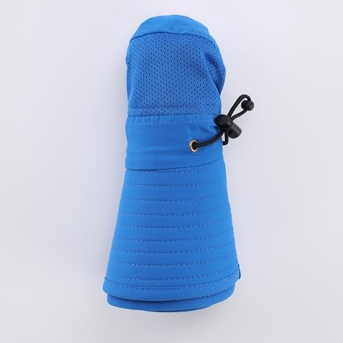 Home Prefer UPF50+ Mens Sun Hat Wide Brim Womens UV Protection Beach Bucket Hat for Fishing Hiking Snap Up Cowboy Hat - color: Royal Blue