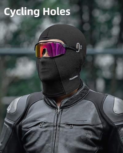 ROCKBROS Helmet Liner with Glasses Holes Thermal Skull Cap Under Helmet Beanie Motorcycle Bike Helmet Liner - color: Glasses Holes Long
