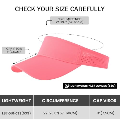 STARANCE Unisex Sun Visor Cap for Men Woman - color: Hot Pink