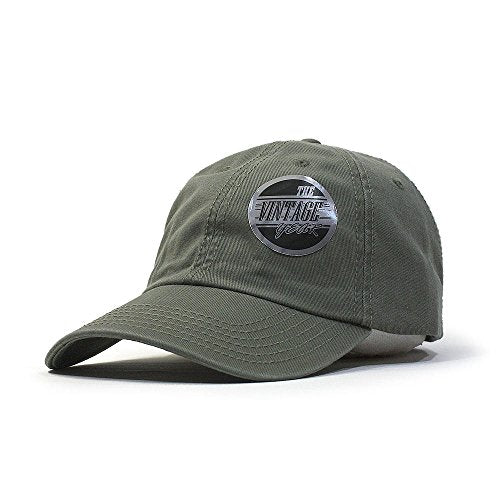 Classic Blank Dad Hat Cotton Adjustable Strap Baseball Cap - color: Olive Green