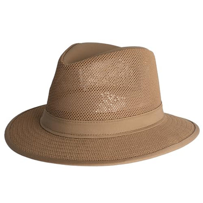 Henschel Hats Safari Breezer Hat - Wide-Brim Sun Hat for Men with Mesh Composition - color: Khaki, size: X-Large