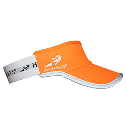 Headsweats Unisex Adult Lightweight Performance Running Reflective Visor - color: Hi Viz Orange