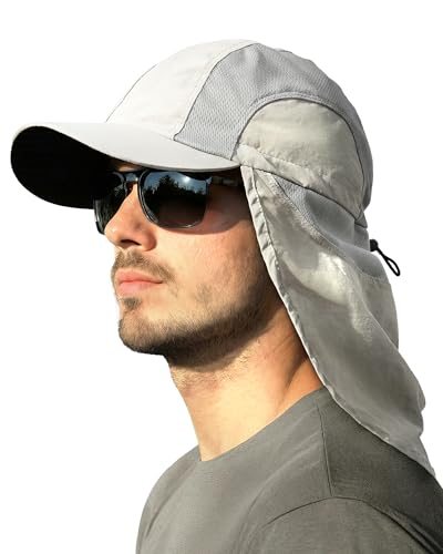 Mens Sun Hat with Breathable Mesh Sun Hats for Men Fishing Hat - color: Gray