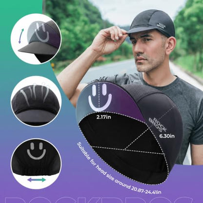 ROCKBROS Cycling Cap Cooling Helmet Liner with Sun Visor for Men Women