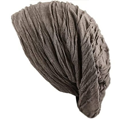 Chemo Slouchy Style Baggy Beanie Cancer Headwear for Women Fleece Lining Winter Hat - color: 6. 2800 - Khaki