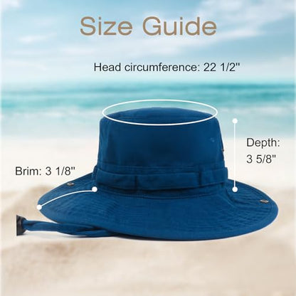 Bucket Hat UV Protection Sun Hat, Boonie Fishing Safari Hats for Outdoors - color: Klein Blue