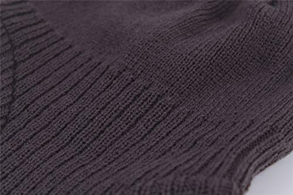 Connectyle Men's Knit Winter Hat with Ear Flaps Fleece Lined Beanie Warm Knitted Skull Cap Beanies Watch Hat - color: Dark Grey