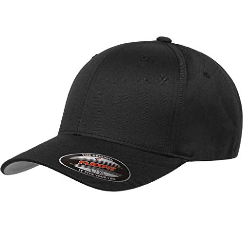 GNB CUSTOM EMBROIDERY LLC Plain 6277 Flex Baseball Men's Athletic Baseball Flex-Baseball Cap. Flex Baseball Baseball Hat. - color: Black, size: Large-X-Large
