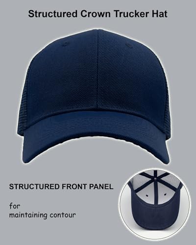Utmost Structured Baseball Cap with Adjustable Closure - Performance Hat for Outdoor Activities - color: 1pc Navy/Mesh