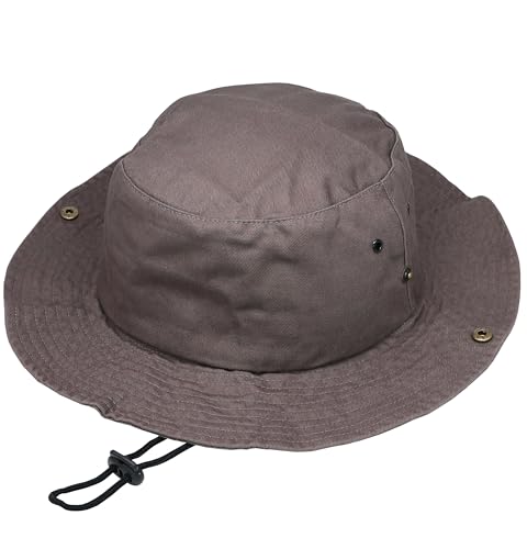 Antourage Bucket Hat Unisex Hiking Outdoor Fishing Hunting Safari Packable UV Protection Multiuse Boonie Hat - color: 08. Grey, size: Large