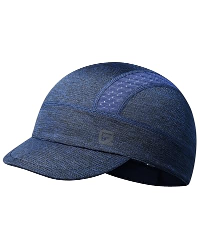 GADIEMKENSD Cooling Cycling Cap, Skull Cap Helmet Liner with Flip Brim, Sun Protection Running Under Helmet for Men Women - color: Navy