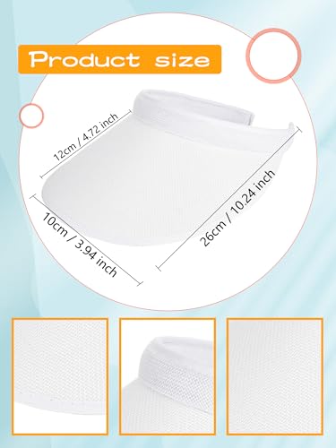 6 Pack Adult Sun Visor Hats Wide Brim Sun Visors UV Protection Summer Beach Visor for Women Girls Outdoor Running - color: Color Set 1