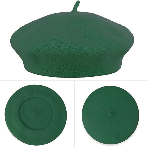 French Beret Hats for Women - Classic and Stylish Women's Beret Collection for Effortless Chic, Perfect for Any Occasion - color: Green