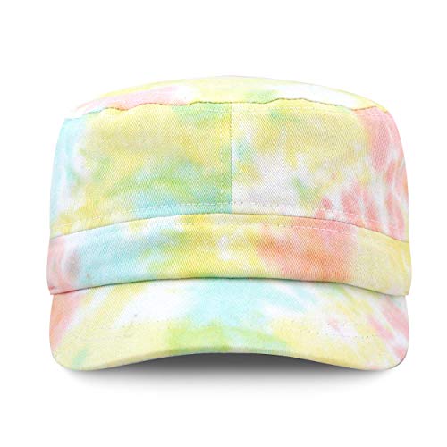 The Hat Depot Cadet Military Army Baseball Cap Tie Dye & Washed Cotton Basic & Distressed Cadet Brushed Cotton Cap - color: 3. Tie Dye - Color 1