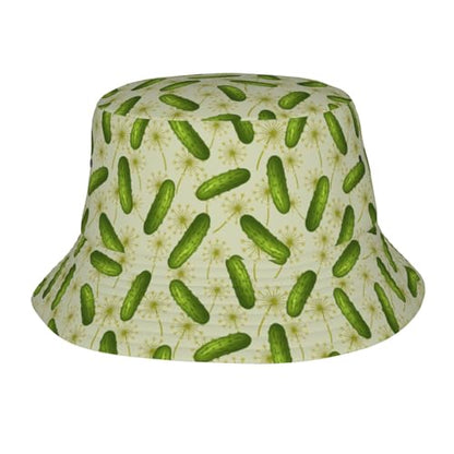 Bucket Hat for Men Women Packable Sun Hats Fisherman Outdoor Summer Travel Hiking Beach Caps - color: Green Fruits