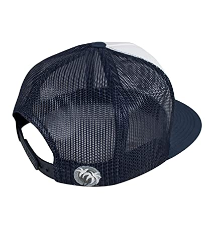 Grinder Embroidered Classic Snapback Trucker Baseball Hat - color: Navy