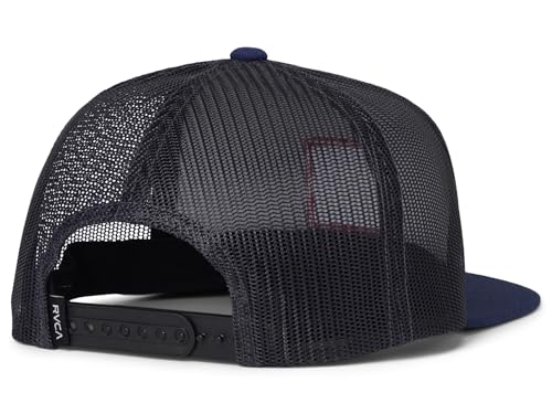 RVCA Men's VA All The Way Trucker Hat - color: Heather Charcoal/Navy