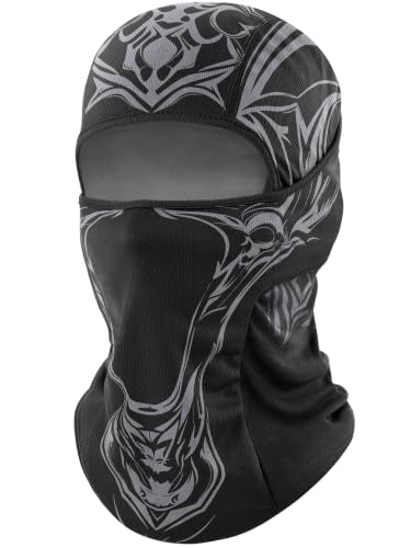 ROXUN Ski Mask Balaclava, Motorcycle Summer Cooling Breathable UV Protector - color: 116-black Assassin