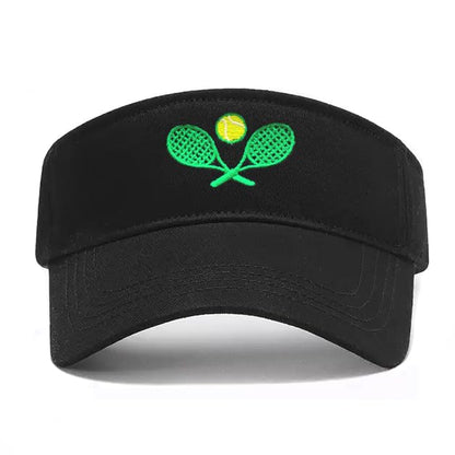 Embroidered Pickleball Visor Men Women,Gifts for Pickleball Lovers - color: Black, style: Tennis Sport