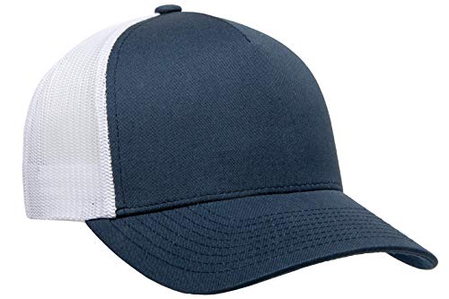 Yupoong Men's Yp Classics 5-Panel Retro Trucker Cap-2-tone - color: Navy/White