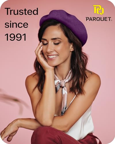 Parquet Solid Color French Beret Hat. Classic French, Casual and Chic Lightweight Cap for Women - color: Purple