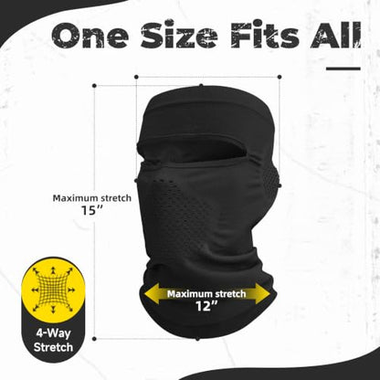 Open-Top Balaclava Shiesty Mask, Breathable Cooling Face Mask Neck Gaiter - color: Desert Gold