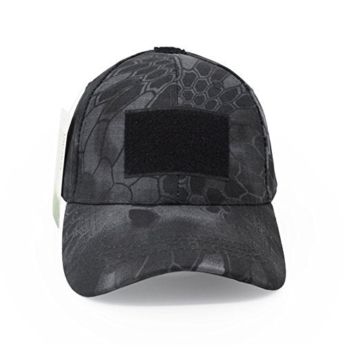 UltraKey Military Tactical Operator Cap, Outdoor Army Hat Hunting Camouflage Baseball Cap - color: Black Python Pattern