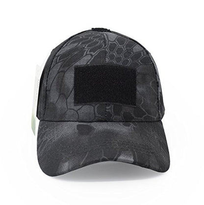 UltraKey Military Tactical Operator Cap, Outdoor Army Hat Hunting Camouflage Baseball Cap - color: Black Python Pattern