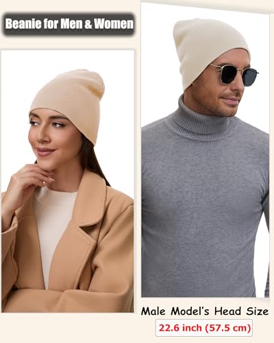 100% Cotton Beanie Hat for Men Women Cuffless Warm Winter Hats - color: 1pcs-pink