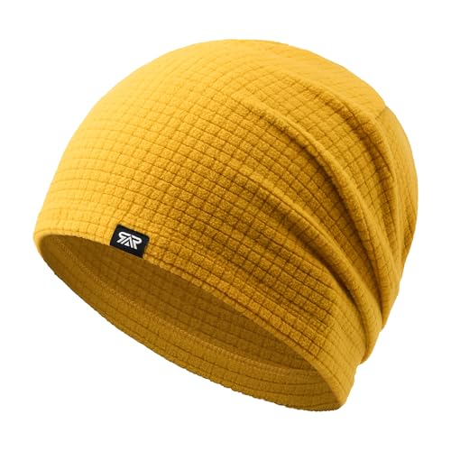 AUSFLUG Slouchy Beanie for Men Women Warm Lightweight Hard Hat Liner - color: Yellow