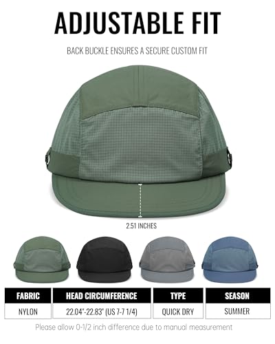 CLAPE Snapback 5 Panel Hat for Men Flat Bill Funny Trucker Hats Running - color: Wbqsg1-green