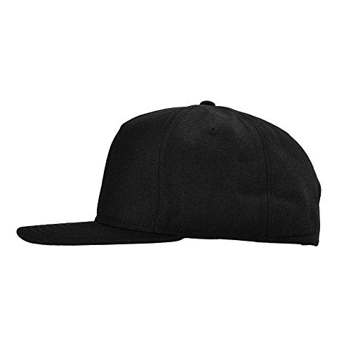 DALIX Premium Wool Blend Hat Flat Bill Cap Snapback Black Dark Gray Maroon Light - color: Black