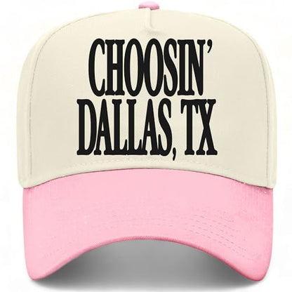 BROTHER TRUCKERS Choosin' Dallas Texas Hat - color: Pink/Natural