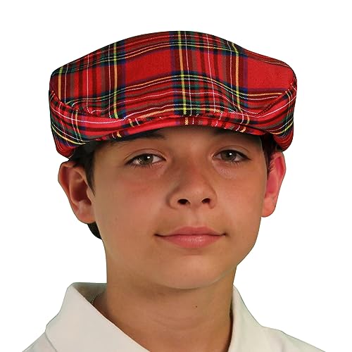 Plaid Flat Golf Cap: 'Par 5' - color: Royal Stewart