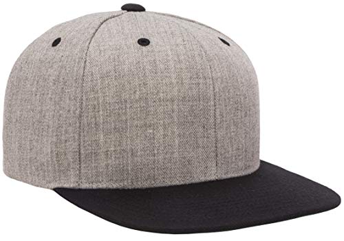 Flexfit Unisex Adult Yp Classics Premium Snapback Cap – 2-Tone - color: Heather/Black