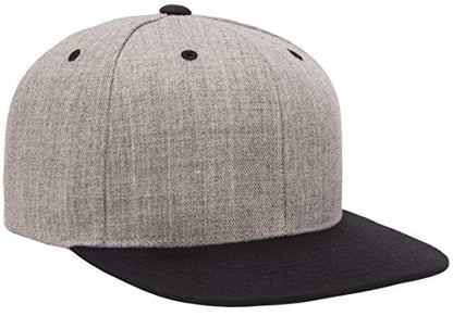 Flexfit Unisex Adult Yp Classics Premium Snapback Cap – 2-Tone - color: Heather/Black