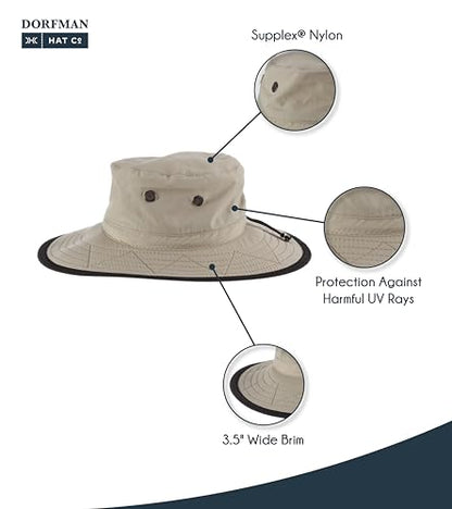 Dorfman Pacific Co. Men's Dimensional Brim Boonie - color: White, size: Small-Medium